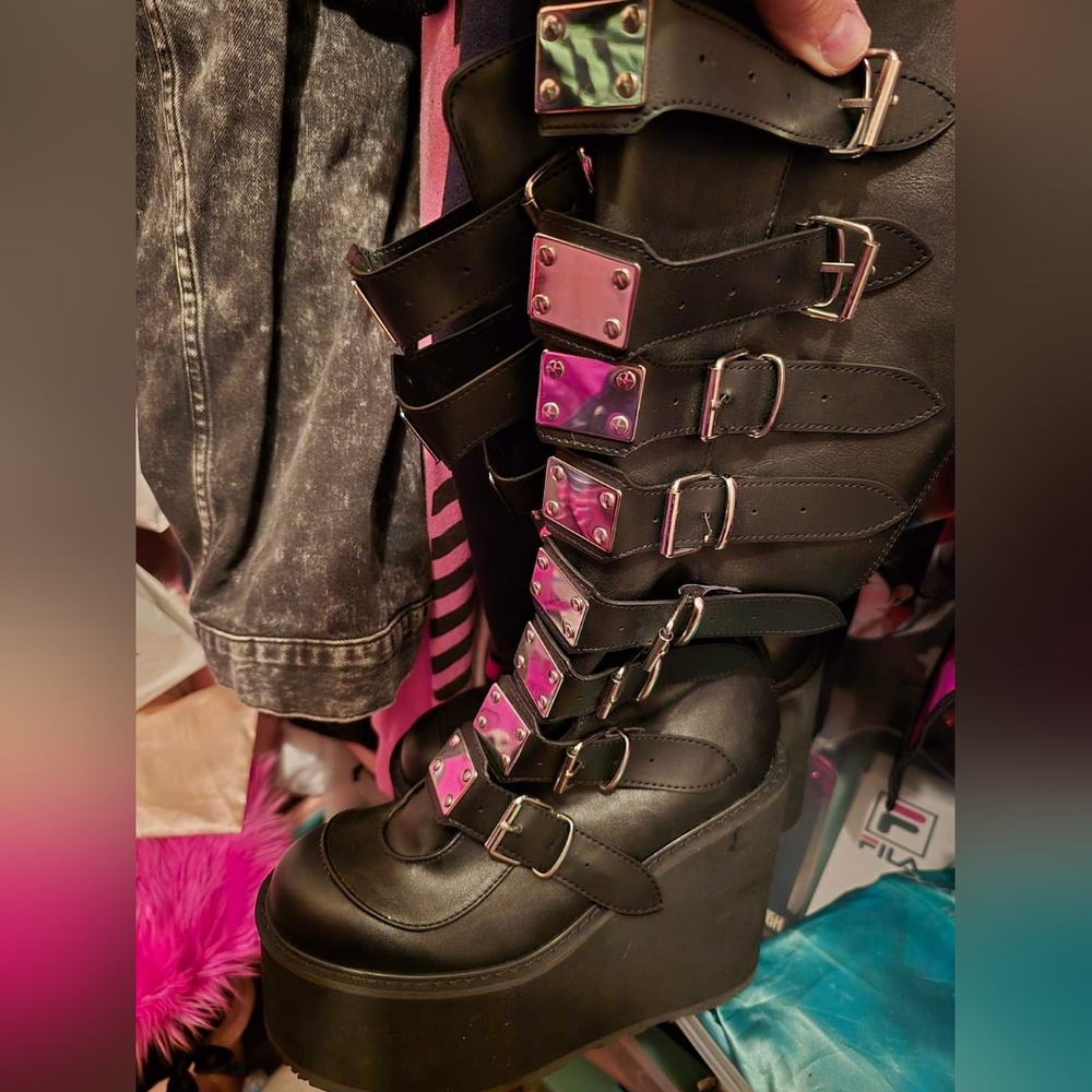 Swing-815 Demonia Vegan Leather boots from Dolls kill